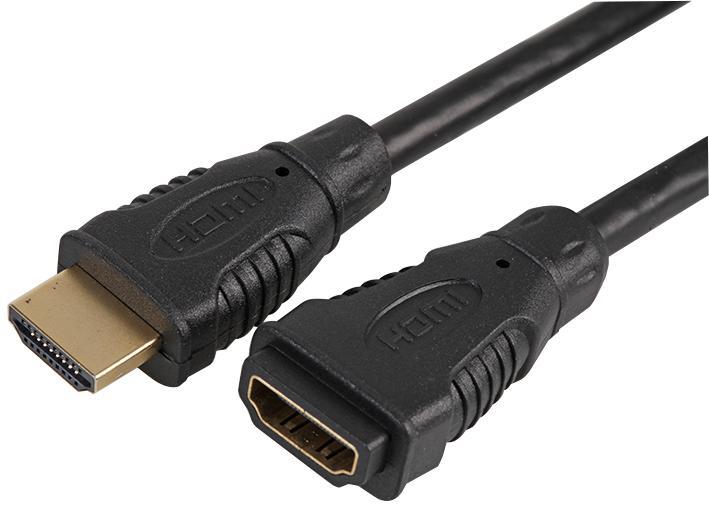 PRO SIGNAL כבל הארכה HDMI מוזהב, 3 מטר, שחור