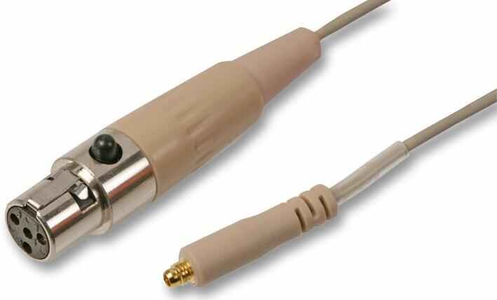 PULSE Cabo para Microfone de Auscultadores Mini XLR 4 Pinos, Bege