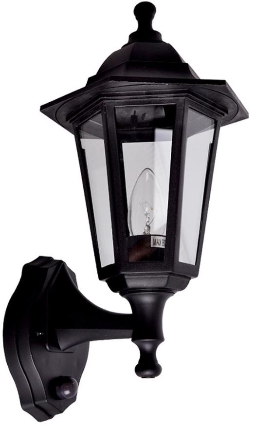 MINISUN Mayfair Dusk to Dawn Outdoor Lantern, Black, IP44