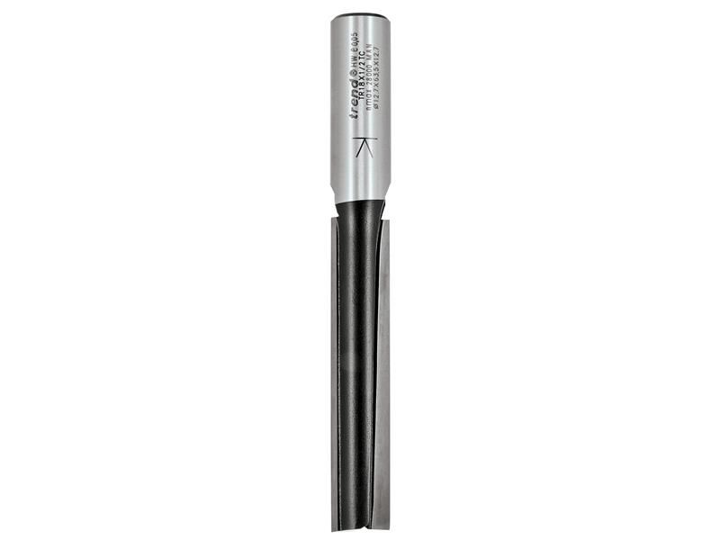Trend TR18D TCT Two Flute Router Cutter, Long Shank 12.7x63mm