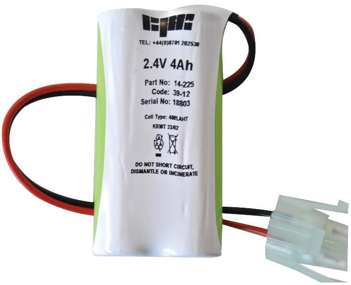 GP BATTERIES - Pakej Bateri NiMH Lampu Kecemasan 2 Sel Tahan Suhu Tinggi dengan