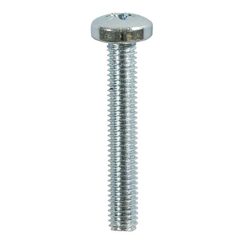 Timco M4 x 50mm Pan Head Pozi Metric Screws, Zinc, 100pc