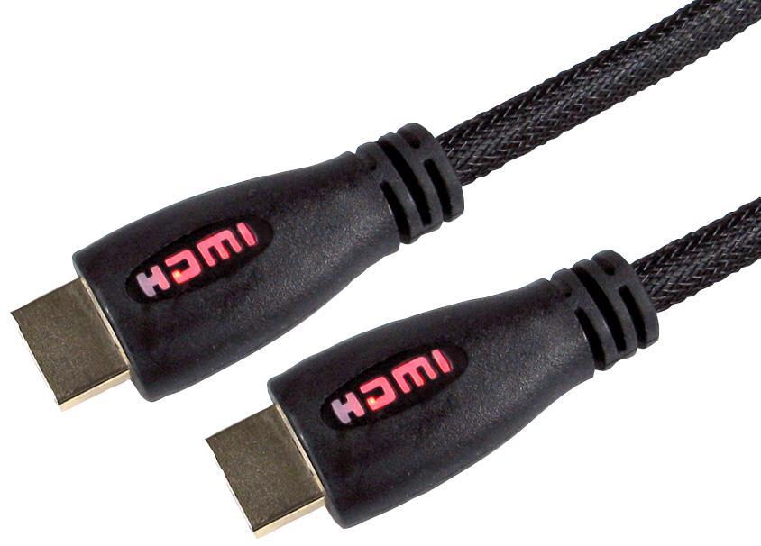PRO SIGNAL - Cábla HDMI Luas-Ard le LED Dearg, 2m