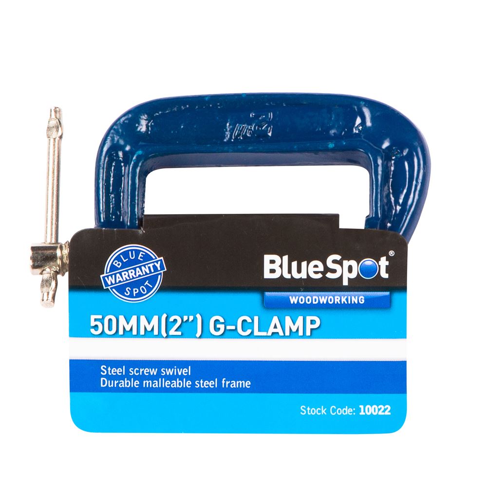 Blue Spot Tools Morsetto a G da 50mm in Ghisa Malleabile, Filettatura Fine