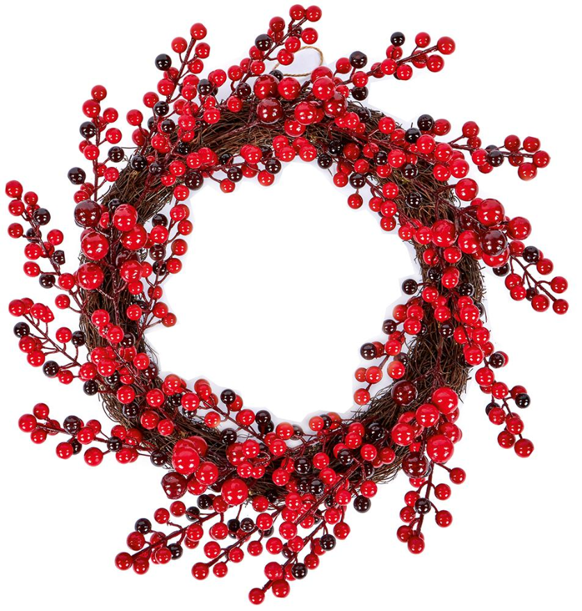 Premier 45cm Red Berry Decorative Wreath
