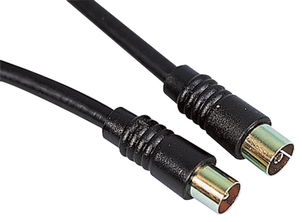Pro Signal TV Aerial Coaxial Lead, Male to Female, 1m Black