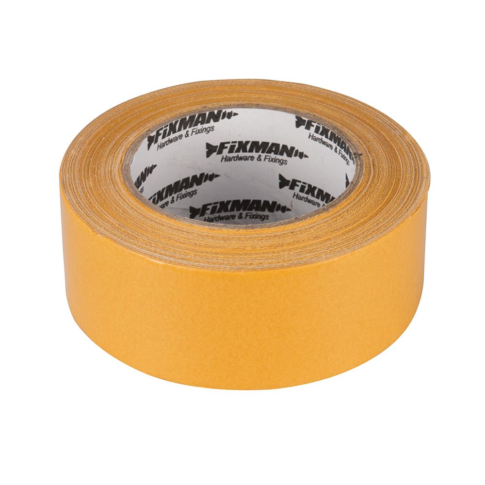 Fixman Double-Sided Tape, 50mm x 33m, Fibreglass-Reinforced