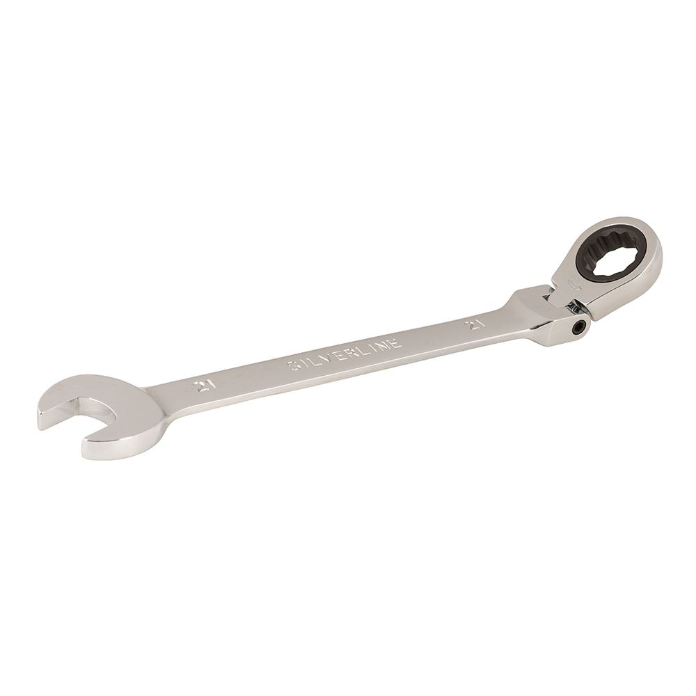 Silverline Flexible Head Ratchet Spanner, 21mm