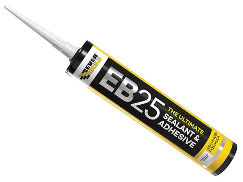 Everbuild EB25 Hybrid Sealant Adhesive, Clear, 300ml
