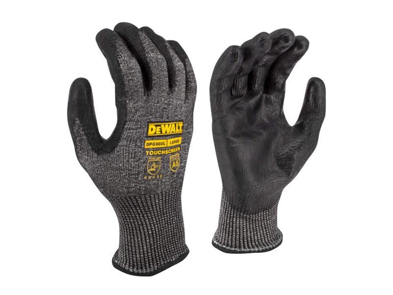 DEWALT Cut D Γάντια Αιχμηρών Αντικειμένων με Οθόνη Αφής, Μέγεθος 9, HPPE & Φιμπ