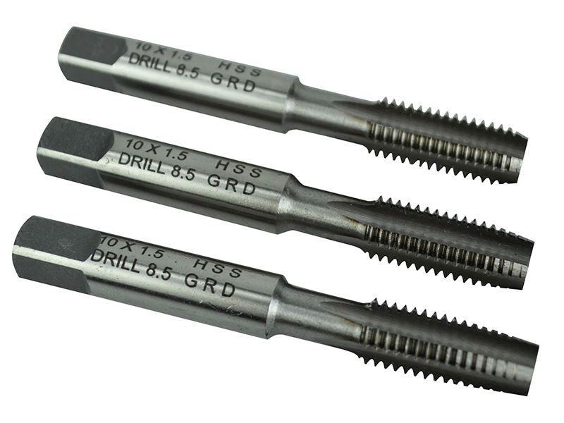 Faithfull HSS Rechte Tappen Set M10 x 1,5 (3-delig)
