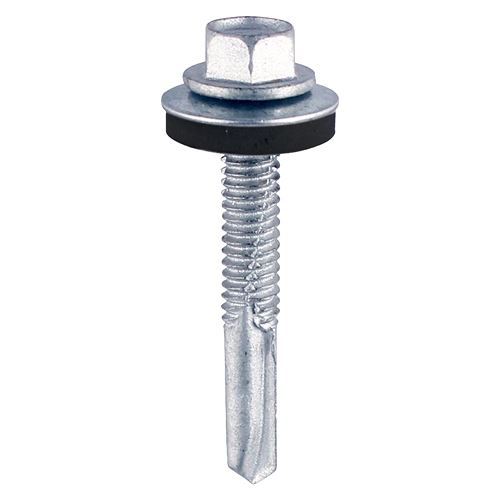 Timco Self-Drilling Hex Screws for Heavy Steel, Zinc (5.5x55mm, 100pc)