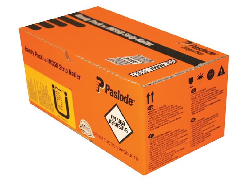 Paslode - 2,8 x 63mm Ringnägel Edelstahl, Box mit 1100 Stück + 1 Brennstoffzell