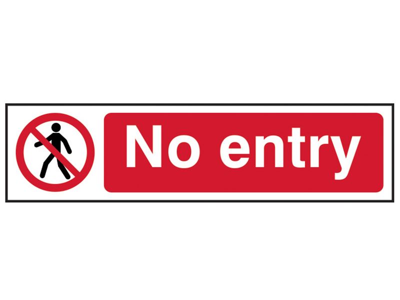 SCAN Señal de Prohibido el Paso en PVC, 200 x 50mm