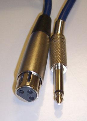 SOUNDLAB XLR to 6.35mm Mono Jack Lead, Black, 6m