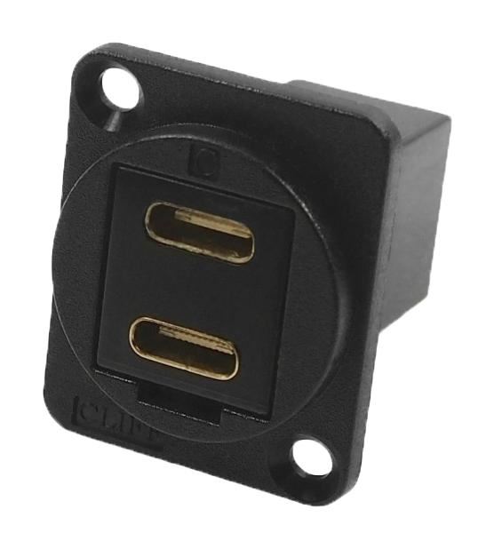 CLIFF ELECTRONIC COMPONENTS - Soket Dual USB C ke Plug USB C, Penyambung Panel,