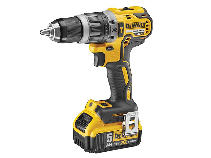 DeWALT DCD796P1 XR Brushless Combi Drill, 18V, 5.0Ah Li-ion