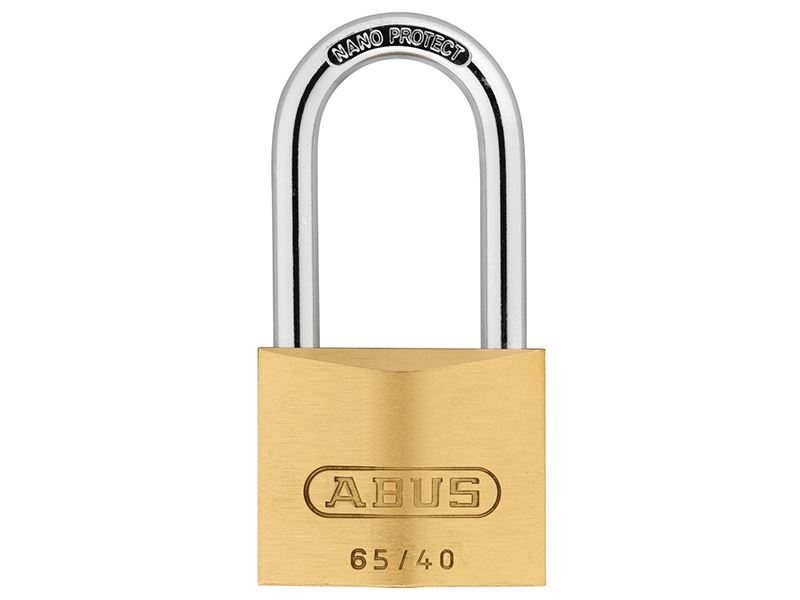 ABUS 65/40mm Brass Padlock with 40mm Long Shackle