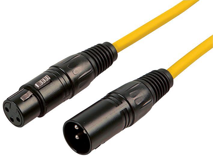RARAION Cavo XLR Maschio-Femmina Giallo, 1.5m