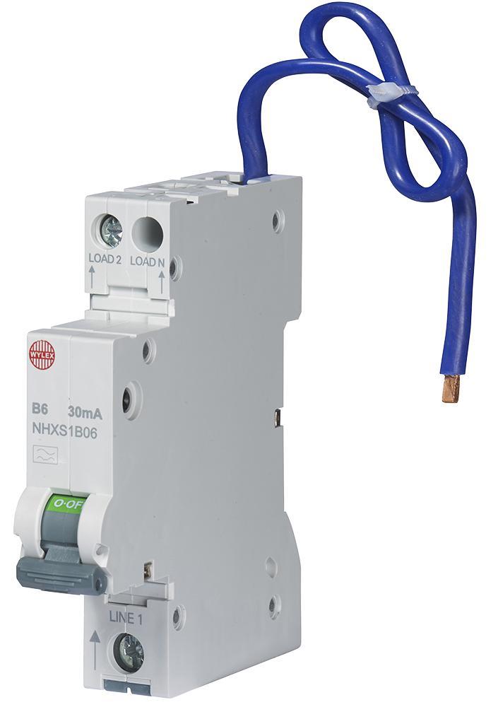 Wylex 6A 30mA RCBO, Enkel Module, Type B Curve