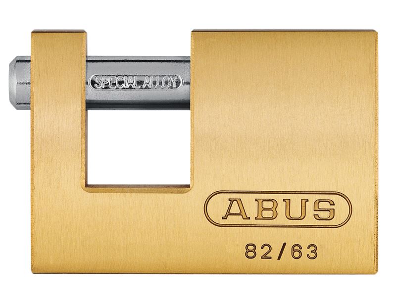 ABUS 82/63mm Monoblock Brass Shutter Padlock