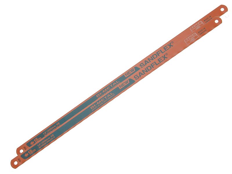 Bahco 3906 Sandflex Hacksaw Blades 300mm, 18 TPI (Pack of 2)