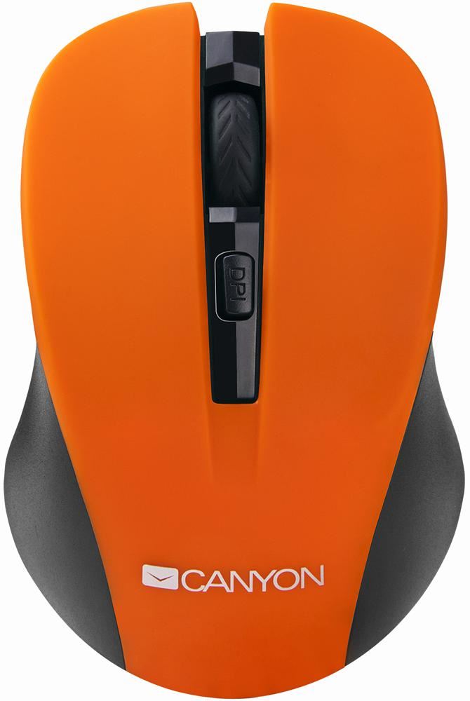 CANYON Draadloze Optische Muis, Oranje, 3 Knoppen, 1200dpi