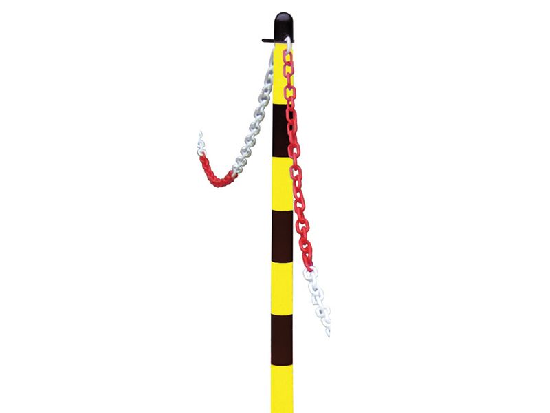 Faithfull Yellow & Black Plastic Chain Post, 860mm