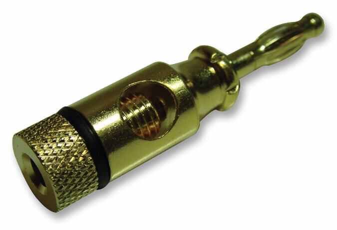 Pro Signal - Connecteur plaqué or 4mm pour montage sur câble