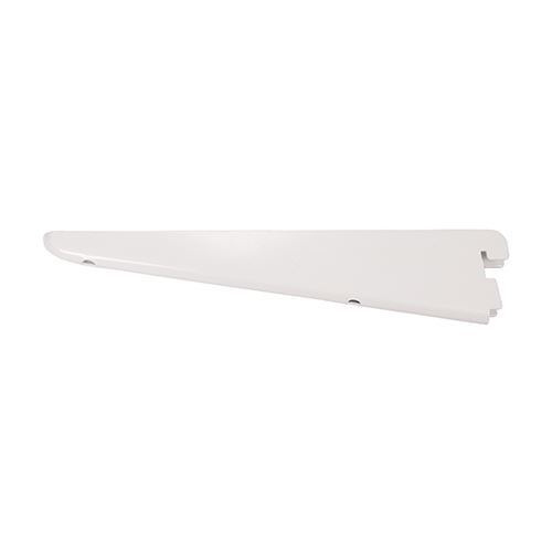 Timco Twin Slot Shelf Bracket, White, Steel, 220mm
