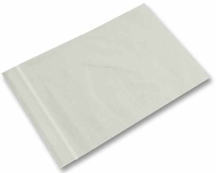 RARAION 100mm x 140mm Clear Gripper Plastic Bags, Pack of 100