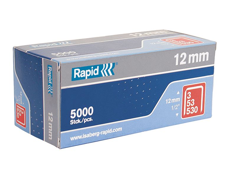 Rapid 53/12B - Agrafes galvanisées 12mm, Boîte de 5000
