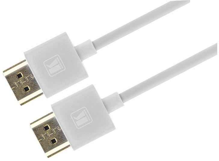 KRAMER Cable HDMI Premium Alta Velocidad, Ultra Delgado, 3m, Blanco