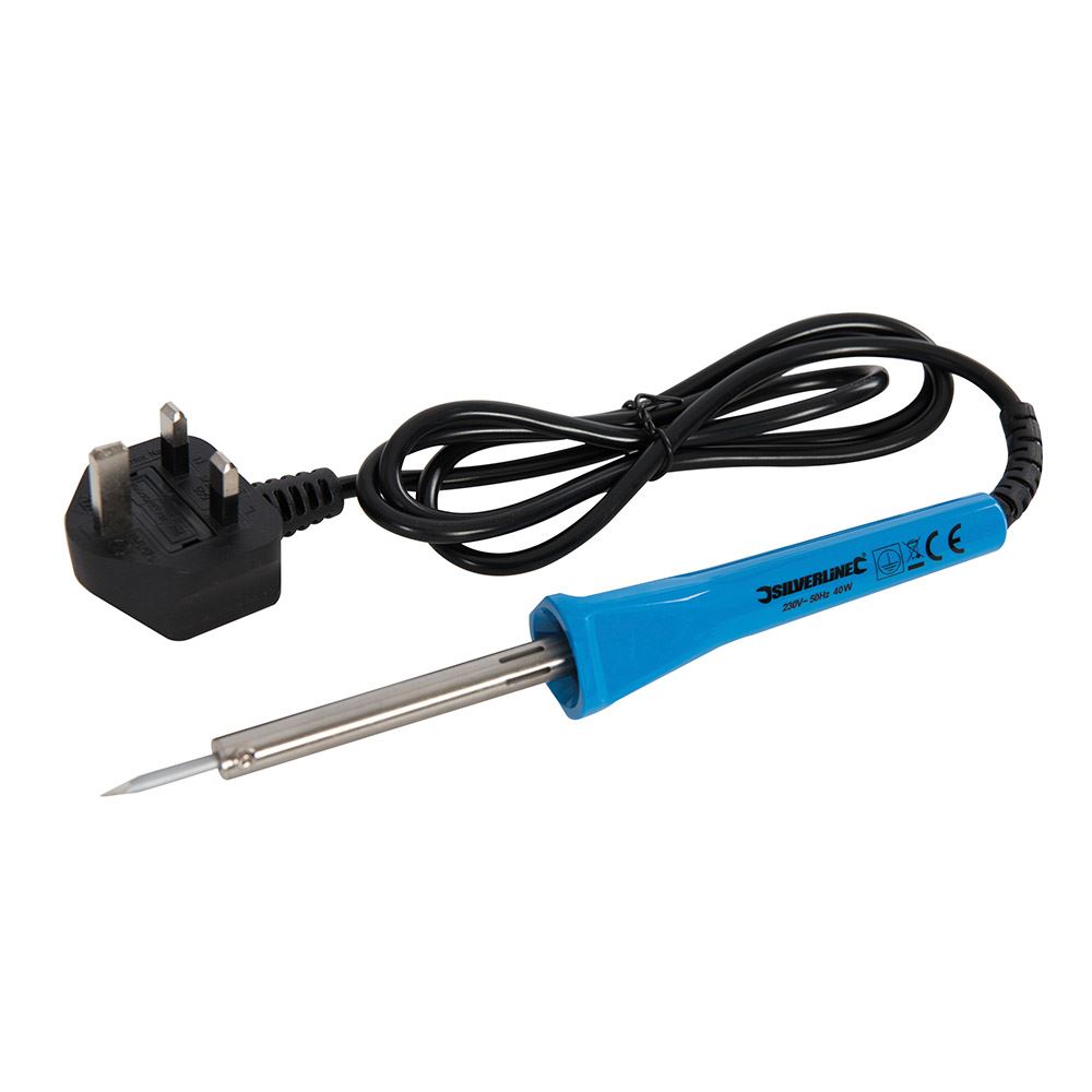 Fer à souder Silverline 40 W avec pointe de précision