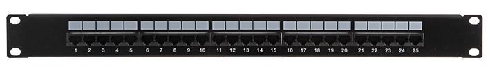 TUK 25portový 1U komutáční panel pro hlasové služby, RJ45