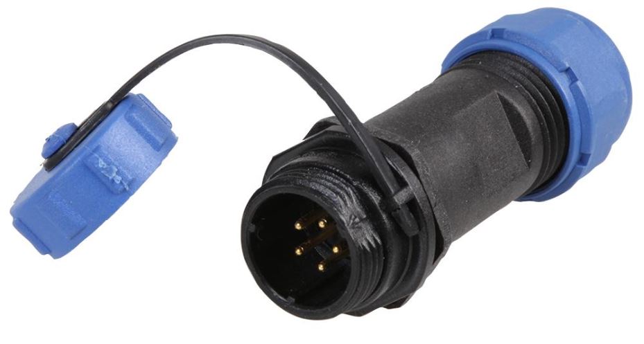 PRO ELEC מחבר עגול 5 פינים מסדרת SP13, בעל דירוג IP68