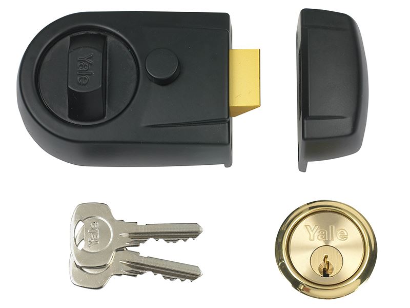 Yale Y3 Nightlatch 60mm Backset, Black Finish, Visi Pack