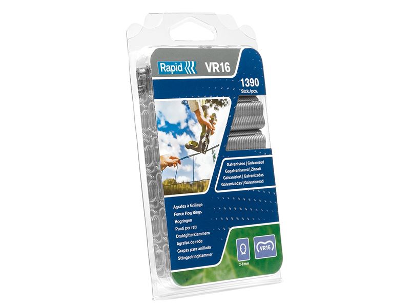 Rapid טבעות גדר VR16 מגולוונות, 1.3 מ״מ, חבילת 1390, ירוק