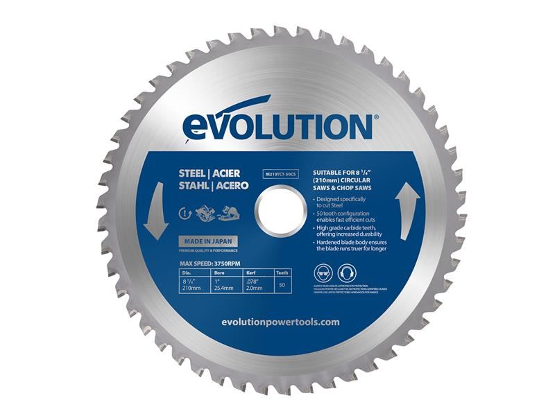 Evolution - Λεπίδα Πριονιού για Κοπή Απαλού Χάλυβα 210mm, 50 Δόντια