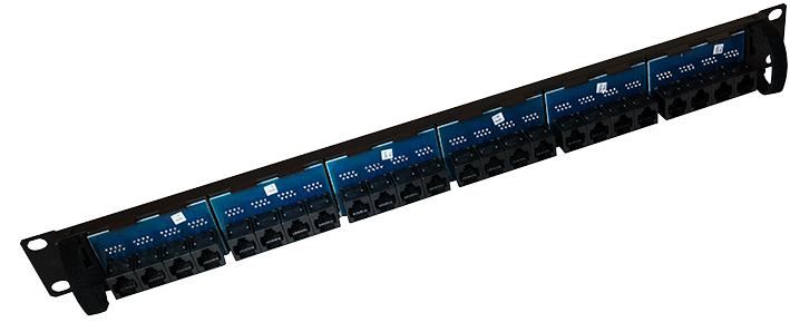 CONNECTIX CABLING SYSTEMS פאנל יציאות RJ45 מסוג Cat5e 24-פורטים