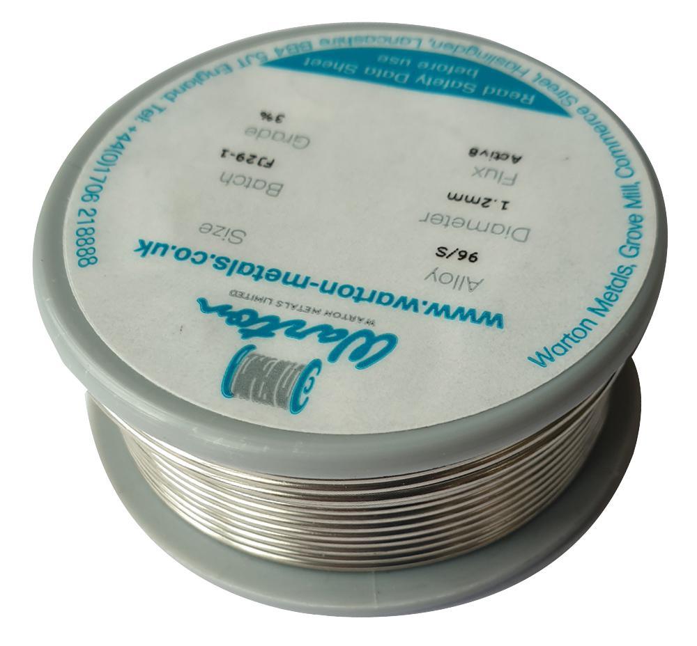Warton Activ8 Hilo de Soldadura Sin Plomo con Núcleo Ácido, 1,2mm, 100g