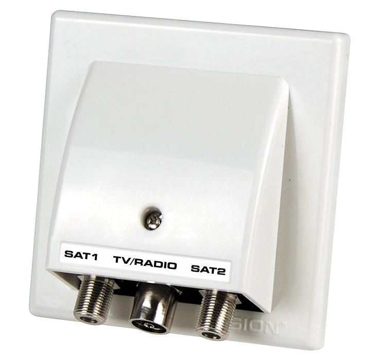 VISION V33-23PLUS Satelliet/Aardse Wandcontactdoos