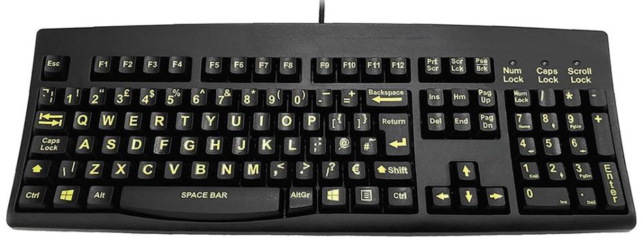 ACCURATUS - Hochkontrast USB-Tastatur, Schwarz