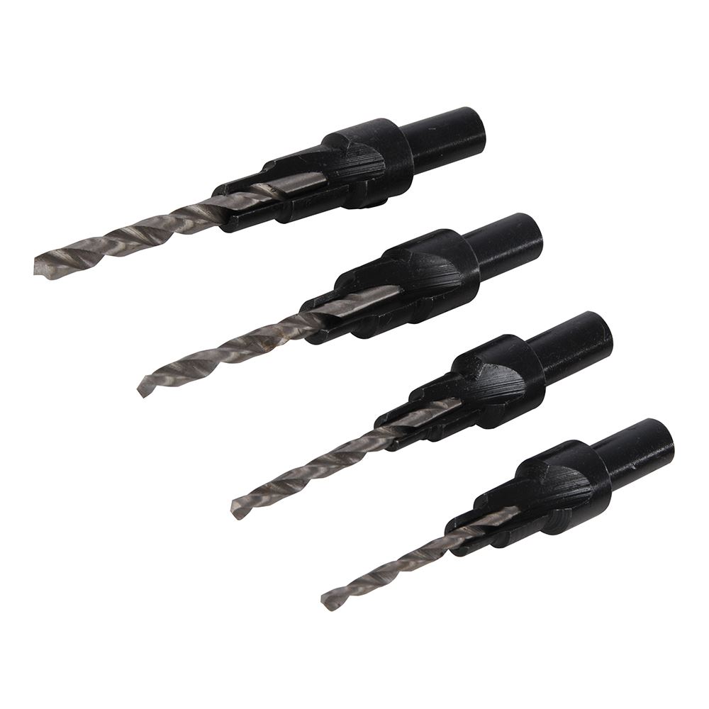 Silverline Screw-Sink Set 4-Piece for Pilot & Clearance Holes
