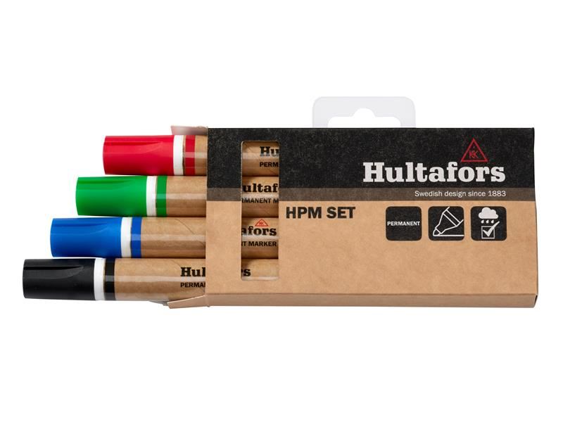 Hultafors HPM Permanente Markerset, 4 Kleuren