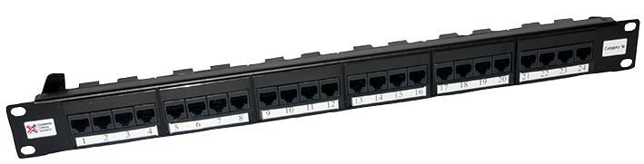 CONNECTIX CABLING SYSTEMS 1U 24-포트 Cat5e UTP 패치 패널