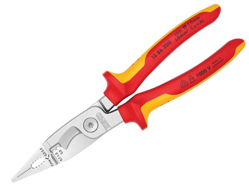 Knipex Pince multifonction VDE 200 mm, Outil électrique 6-en-1