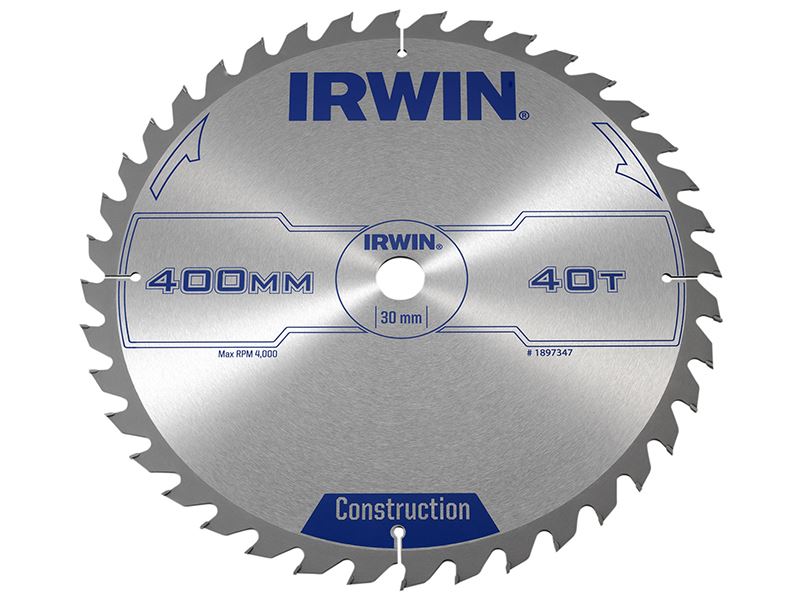 IRWIN Sierra para Mesa e Ingletadora General, 400mm, 40 Dientes ATB