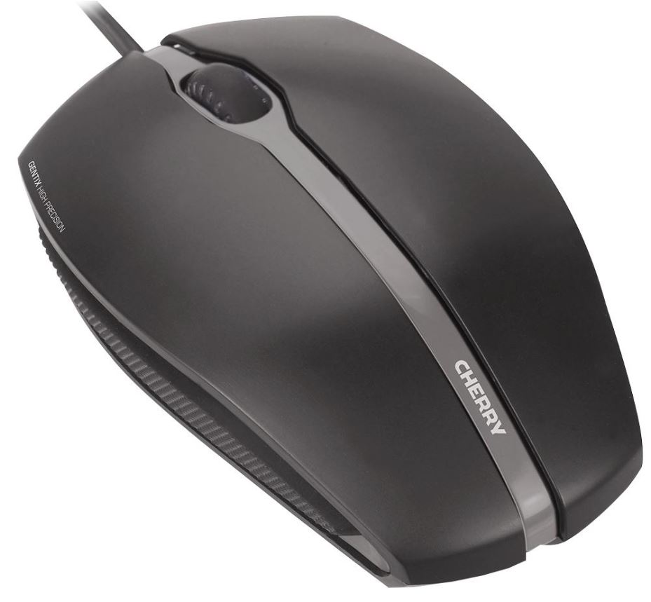 CHERRY GENTIX Corded Optical Mouse, Black