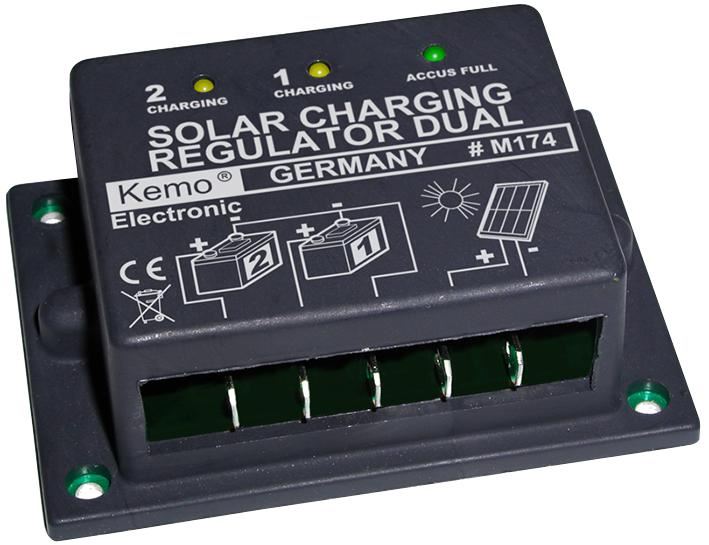 KEMO ELECTRONIC - Rialaitheoir Sócmhainní Gréine Dhá-Cheannach 16A